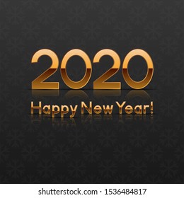 2020 New Year’s Greeting Card. Vector illustration.
