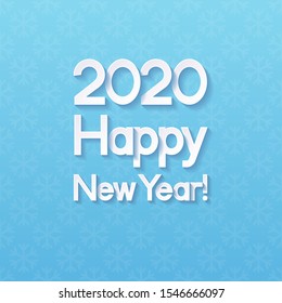 2020 New Year’s Greeting Card. Vector illustration.
