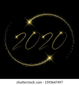 2020 New Year background. Festive premium design template for holiday greeting card