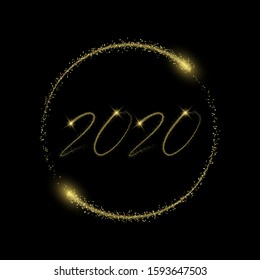 2020 New Year background. Festive premium design template for holiday greeting card