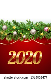 2020 New Year Background. Vector Illustration EPS10