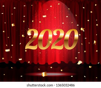 2020 New Year Background. Vector Illustration EPS10