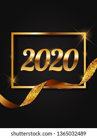 2020 New Year Background. Vector Illustration EPS10