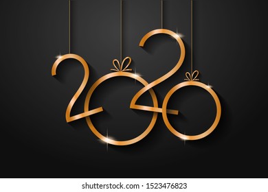 2020 New Year Background for your Seasonal Flyers and Greetings Card or Christmas themed invitations