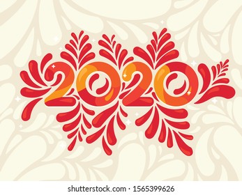 2020 New year banner. Vector design