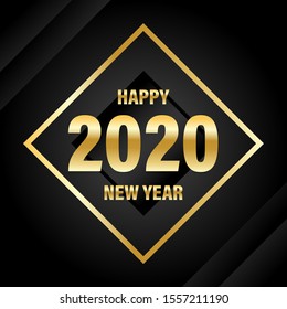 2020 New Year banner,logo,coloured emblem for your seasonal holidays flyers, greetings,invitations,christmas themed congratulations cards.Template for brochures,business diaries.Vector illustration.