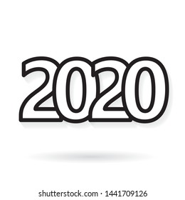 2020 new year concept- vector illustration