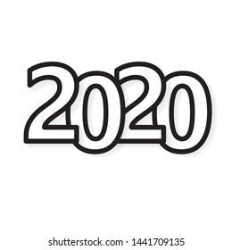 2020 new year concept- vector illustration