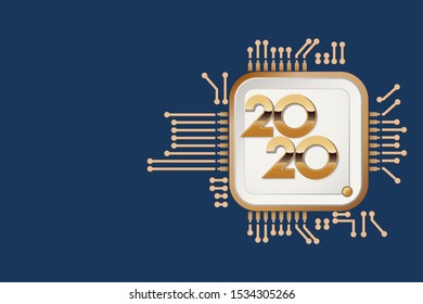 2020 new year creative design for your greetings card, flyers, invitation, posters, brochure, banners, calendar