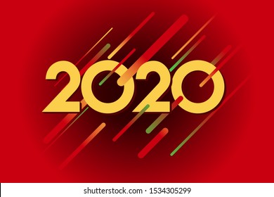 2020 new year creative design for your greetings card, flyers, invitation, posters, brochure, banners, calendar