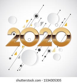 2020 new year creative design for your greetings card, flyers, invitation, posters, brochure, banners, calendar