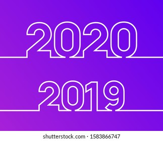 2020 new year design happy vector logo calendar. 2020 typography card.
