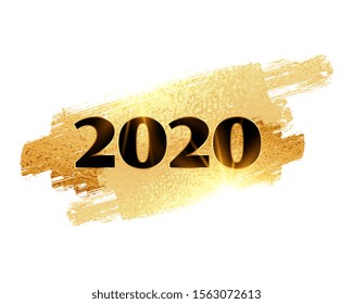 2020 new year golden shiny background design