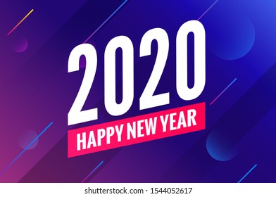 2020 new year happy eve party background. 2020 christmas vector poster design.