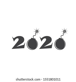 2020 new year icon vector illustration design