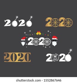 2020 new year icon vector illustration design