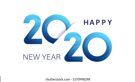 2020 New Year insta style banner template. Brochure design template, card, banner 2020. Happy holidays congratulations poster design. Minimalist Xmas postcard layout. Vector illustration.