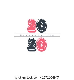 2020 new year logo design vector template