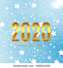 2020 New Year and Merry Christmas Background. Vector Illustration EPS10