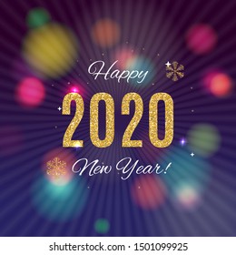 2020 New Year and Merry Christmas Background. Vector Illustration EPS10