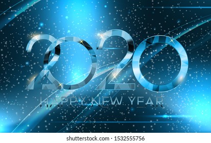 2020 New Year and Merry Christmas Background. Vector Illustration EPS10