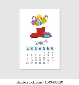 2020 new year of mouse to Chinese calendar. Wall  editable calendar grid template with cute mouse. Set of 12 months. Vector cartoon illustration