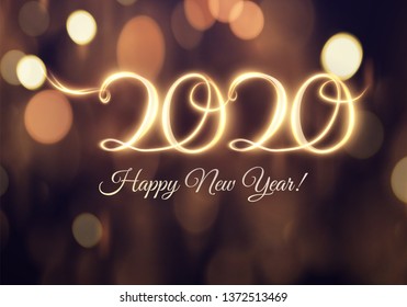 2020 new year shiny vector background. Glowing shiny spiral lines effect vector background. EPS10. Abstract light painting trail speed motion effect. Shiny wavy trail.