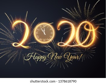 2020 new year shiny vector background. Glowing shiny spiral lines effect vector background. EPS10. Abstract light painting trail speed motion effect. Shiny wavy trail.