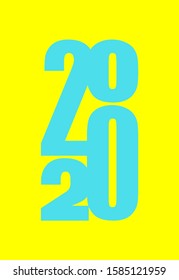 2020 New Year trendy sign icon. Vector symbol