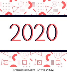 2020 new year vector background