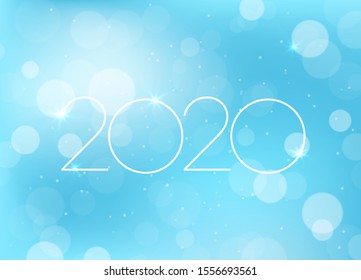 2020 new year vector greeting card