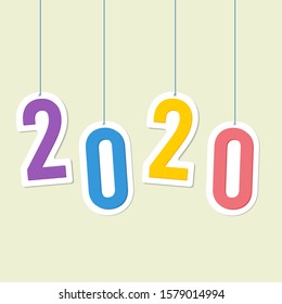 2020 NEW YEAR VECTOR PAPER CUT ART
