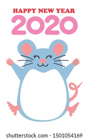 2020 new year's card with mouse