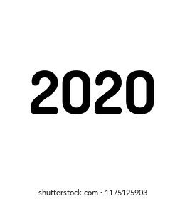 2020 number icon. Happy New Year