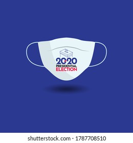 2020 Presidential Election Mask Design Vector Template Illustration