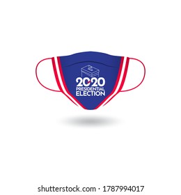 2020 Presidential Election Mask Design Vector Template Illustration