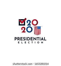2020 Presidential election template design vector illustration
