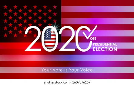 2020 Presidential Election. 2020 United States of America Presidential Election. Vote America Presidential Election Vector Design.