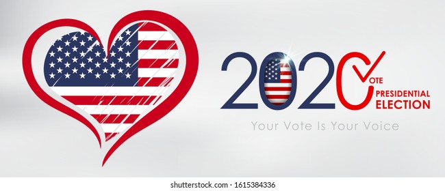 2020 Presidential Election. 2020 United States of America Presidential Election. Vote America Presidential Election Vector Design.