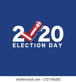 2020 Presidential Election Vote Typography Vector Illustration