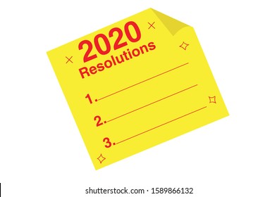 2020 Resolutions, new year resolutions, stick paper