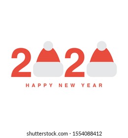 2020 Santa Claus hat text design. You can be used 2020 Santa Claus hat text design for several purposes.