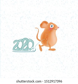 2020 sign rat with sled