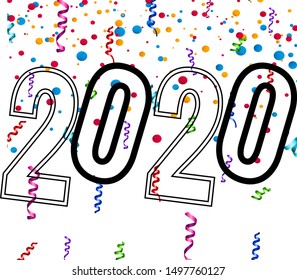 2020 text design background for your seasonal invitations, cover, festive posters, greetings cards.