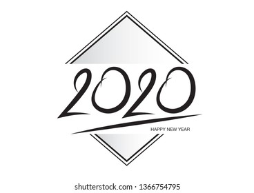 2020 text design Black color 