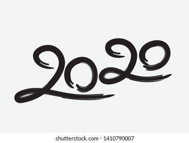 2020 Text Design Black Color Collection Stock Vector (Royalty Free ...