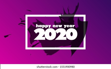 2020 Text Design - Modern 2020 Text Design, Perfect For Website, Annual Report, Poster, Editorial, Invitation Card, Banner And Others. Scalable and Editable Colour. Vector.