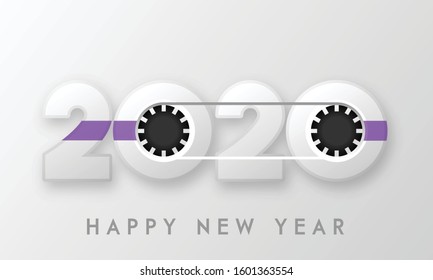 2020 text with tape style