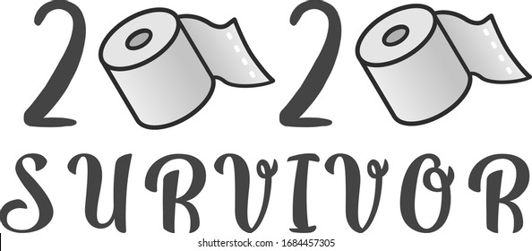 2020 toilet paper, survived Covid-19, Logo coronavirus, for social media content, toilet paper for cricut silhouette