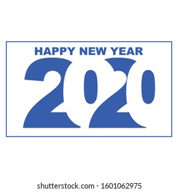 2020 typography vector illustration. new year.